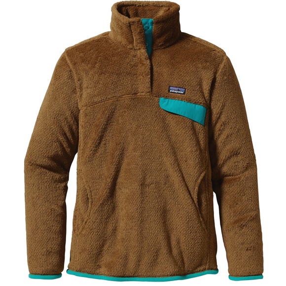 Patagonia Sweaters - Patagonia Synchilla Fleece Pullover XS Brown‎ Teal Snap-T Style